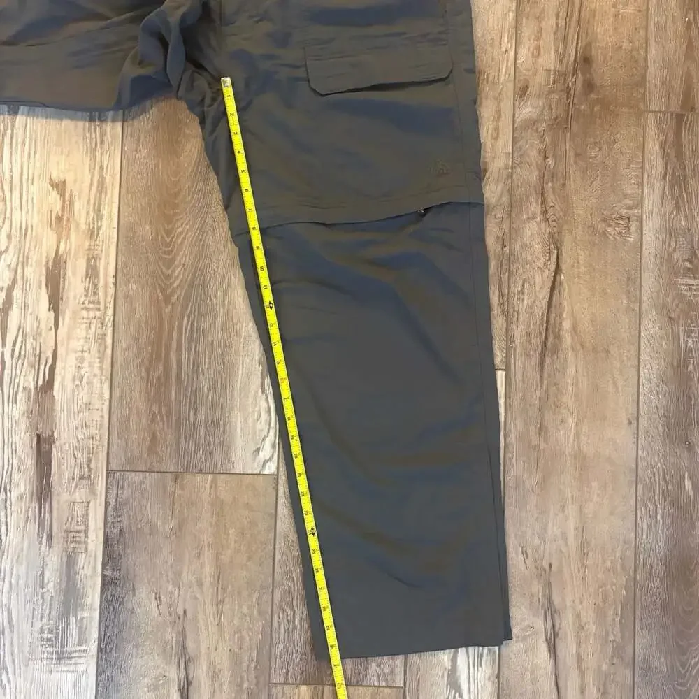 The North Face Mens XXL Short Convertible Hiking Pants Gray
